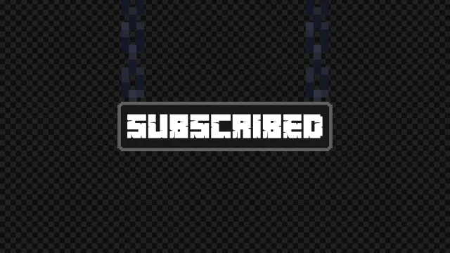 لوگو موشن سابسکرایب ماینکرافتی مدل 02 - logo motion minecraft