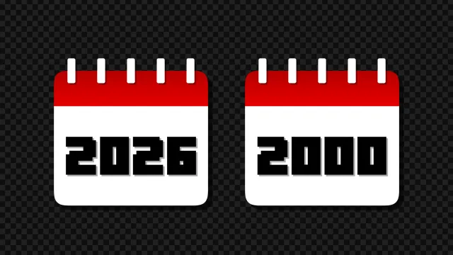 لوگو موشن سال های تقویم مدل 2026 تا 2000 - Logo Motion 
