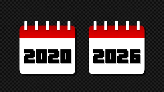 لوگو موشن سال های تقویم مدل 2020 تا 2026 - Logo Motion 